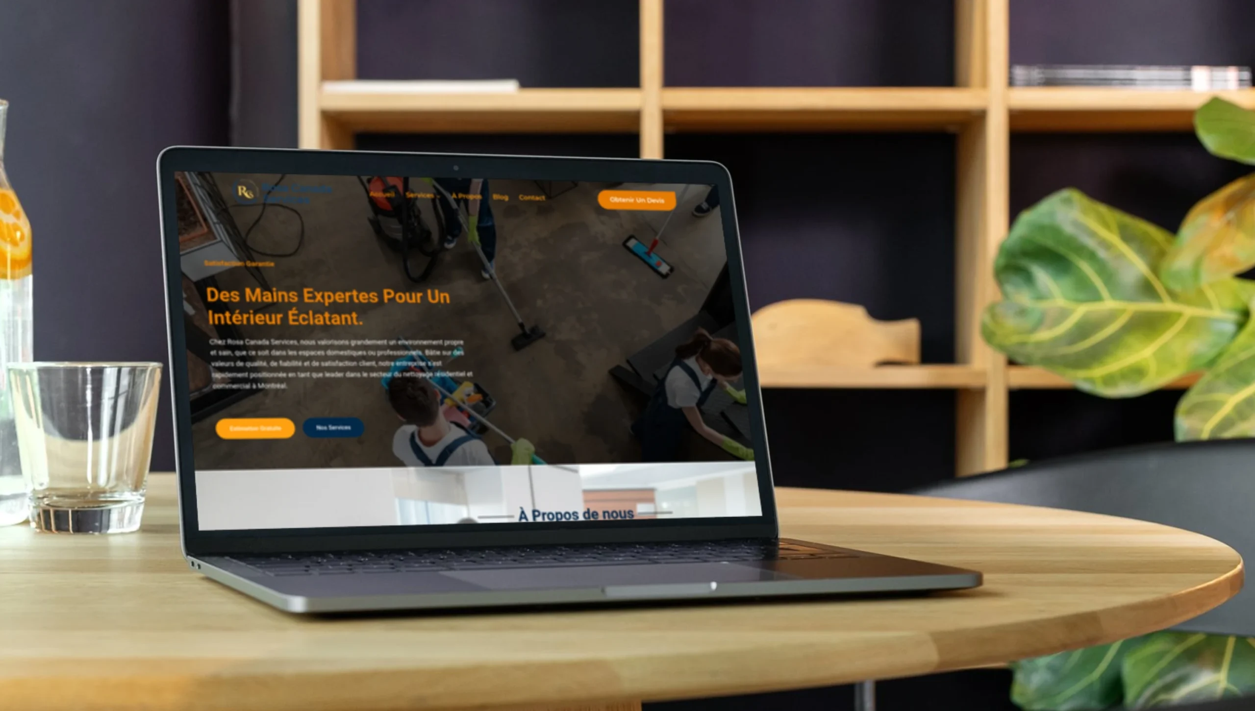 maquette sur laptop rosa canada services
